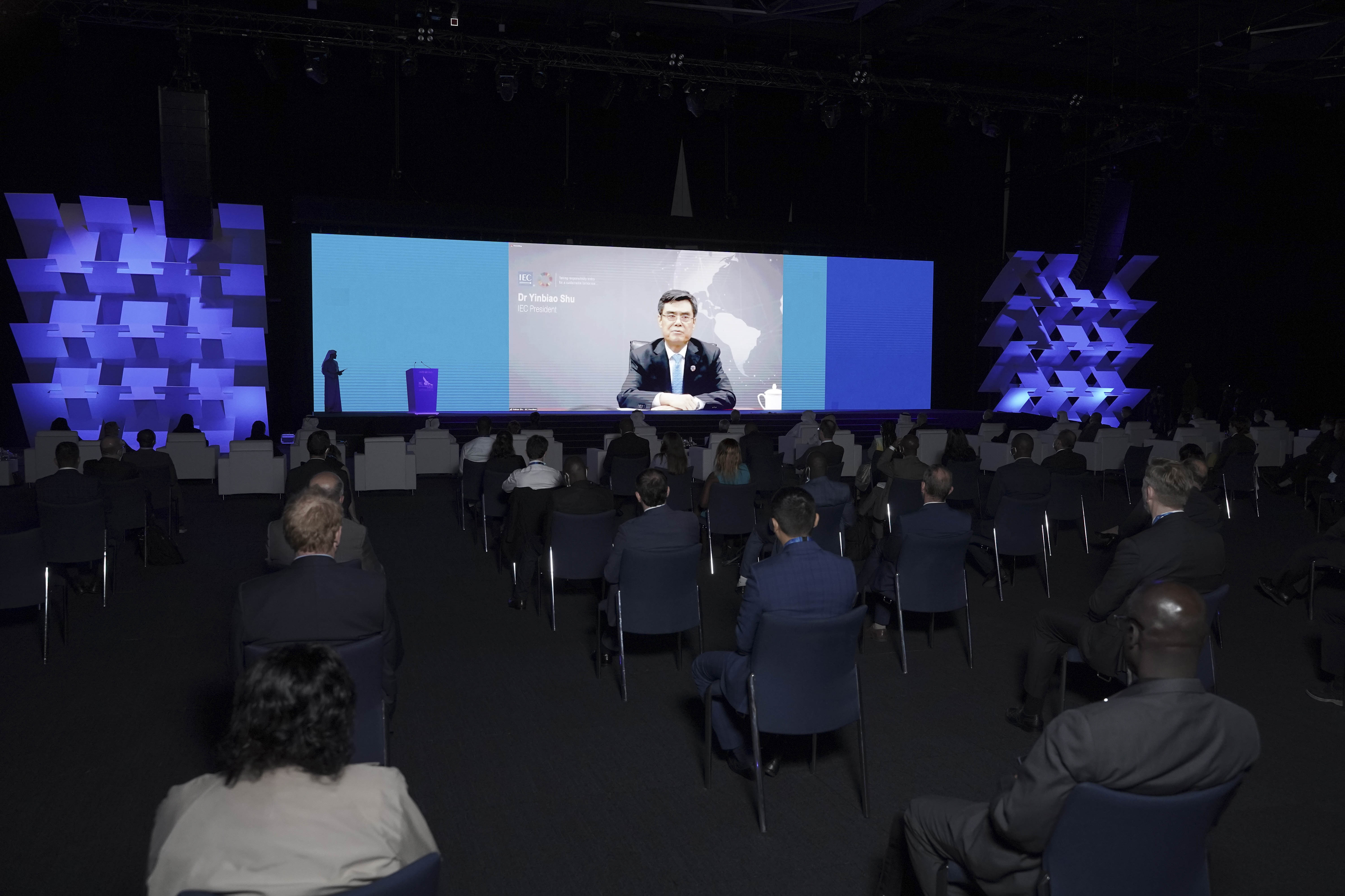 His Excellency Dr Sultan Ahmed Al Jaber, UAE Minister of Industry and Advanced Technology, opens the 85th IEC General Meeting in Dubai