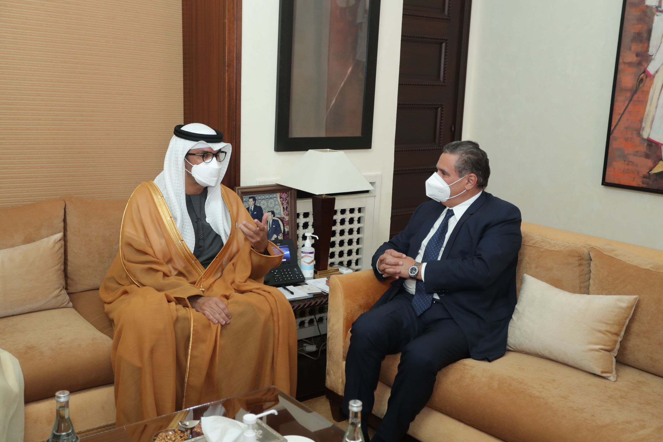 Sultan Al Jaber meets with the Moroccan Prime Minister and a number of ministers to discuss strengthening bilateral strategic relations and joint investment opportunities