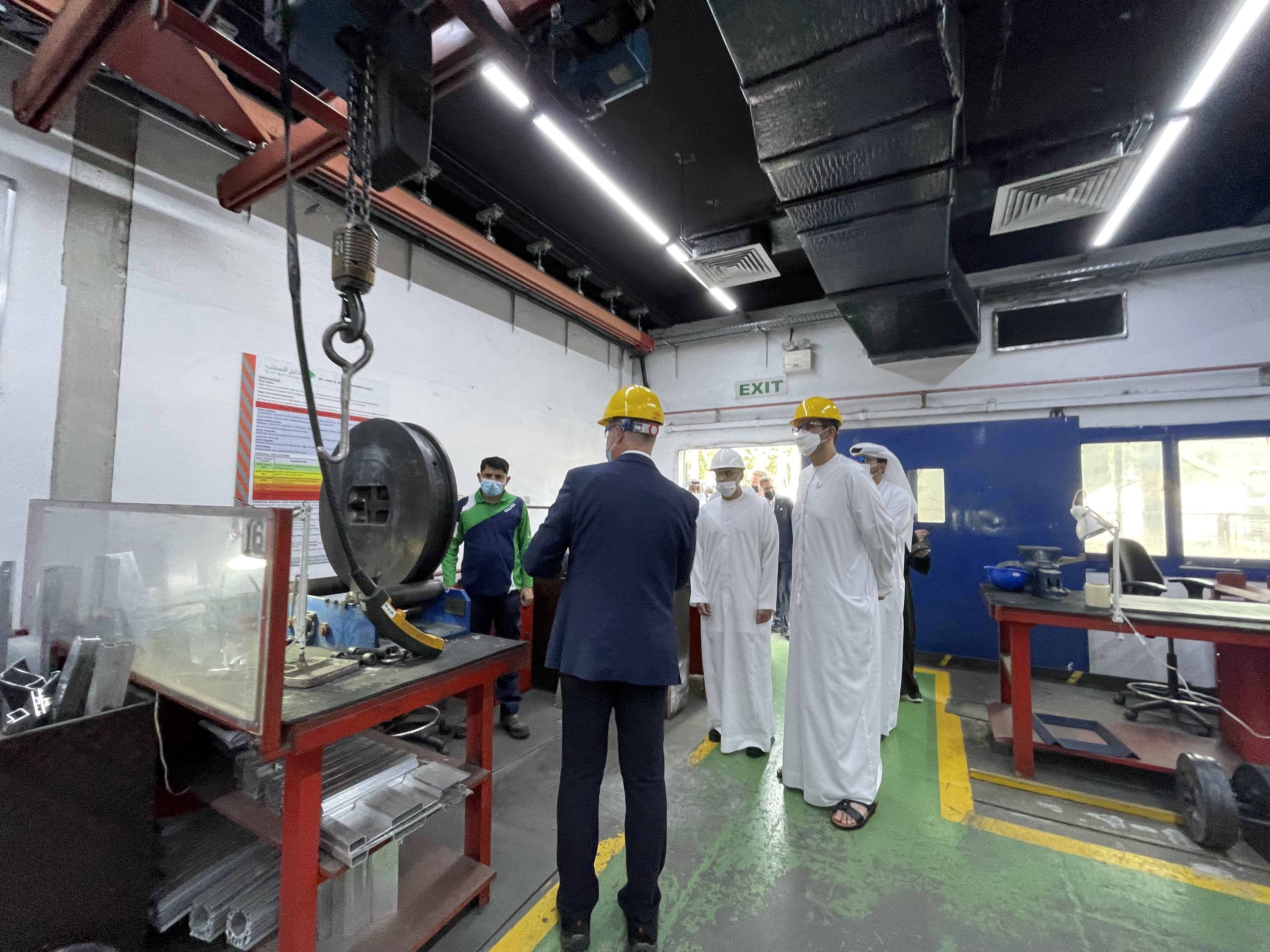 Sultan Al Jaber Visits Gulf Extrusions, one of the largest national aluminum extrusion factories in the Middle East