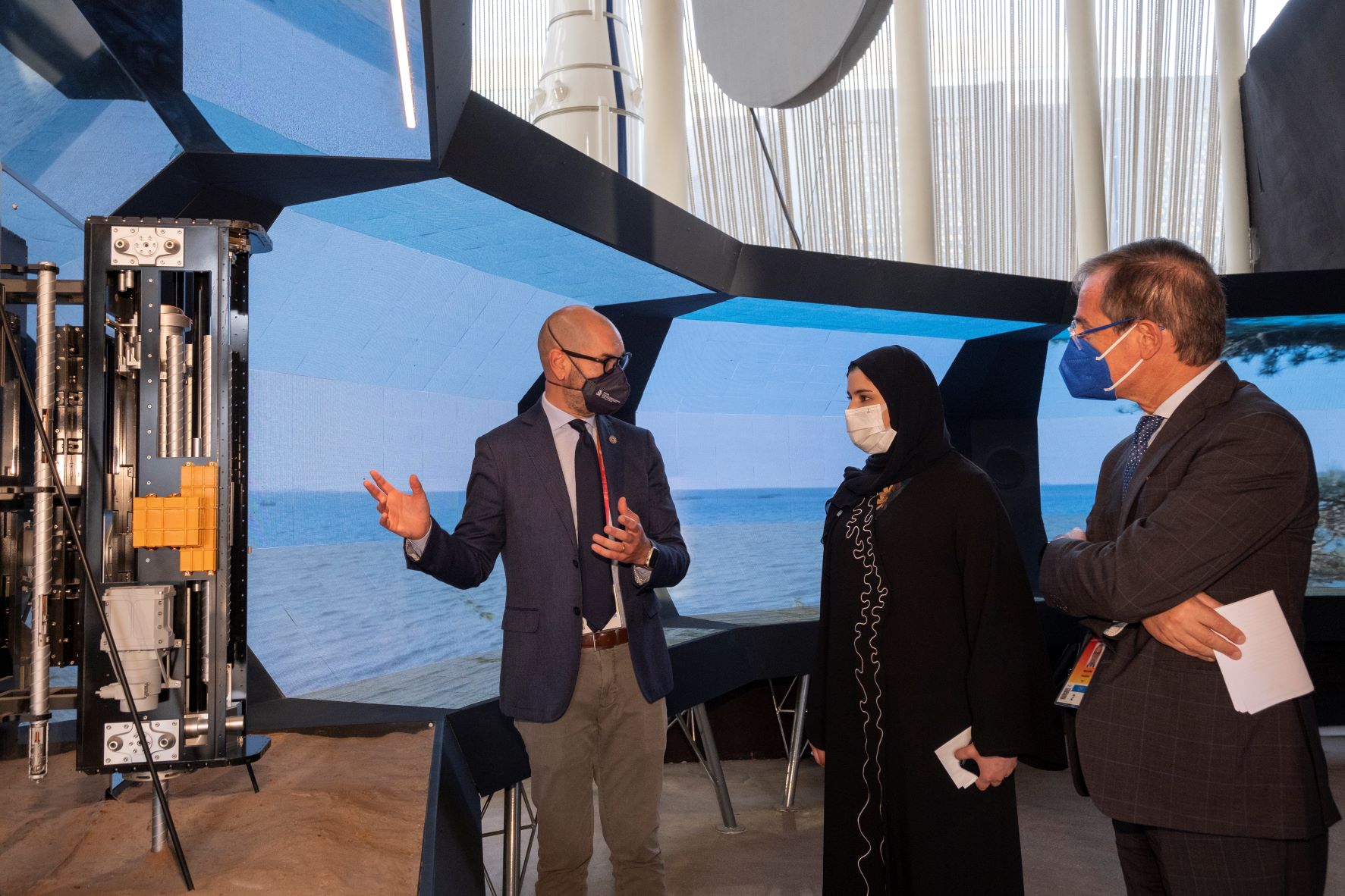 Sarah Al Amiri Visits Micronesia and Lesotho Pavilions at Expo 2020 Dubai