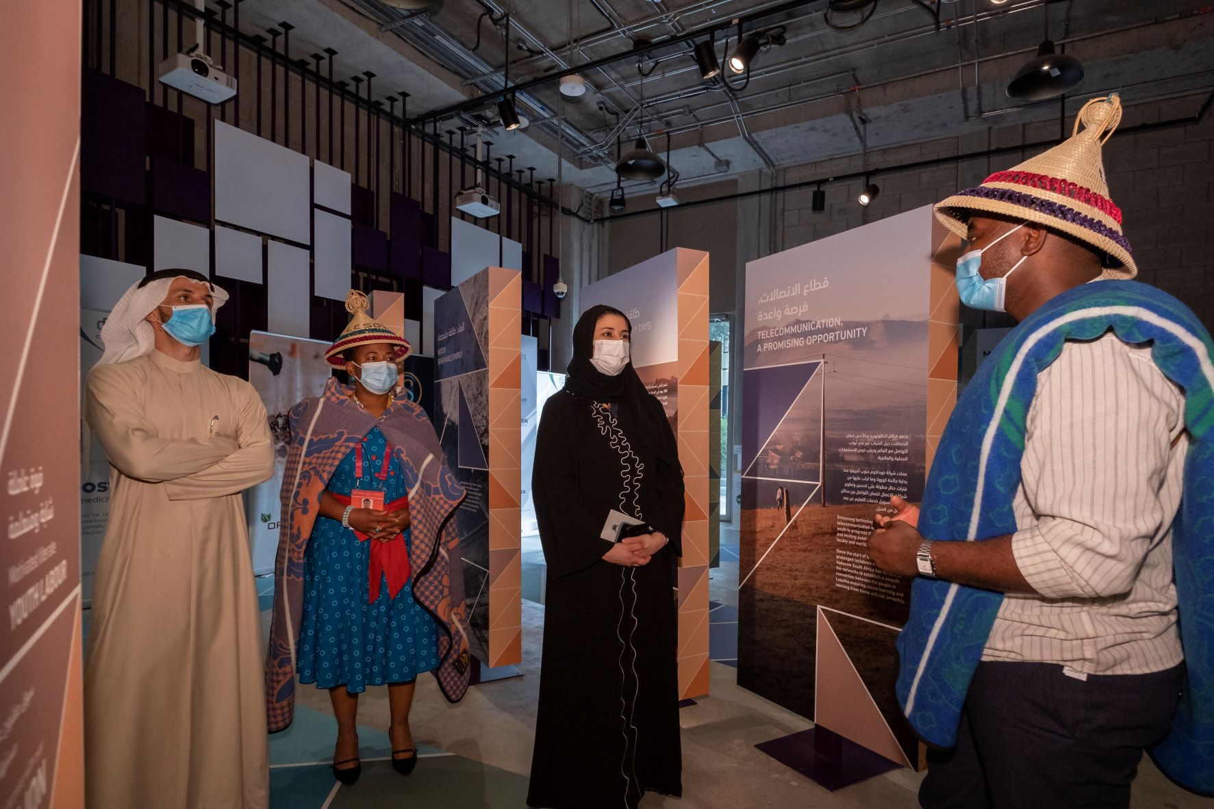 Sarah Al Amiri Visits Micronesia and Lesotho Pavilions at Expo 2020 Dubai